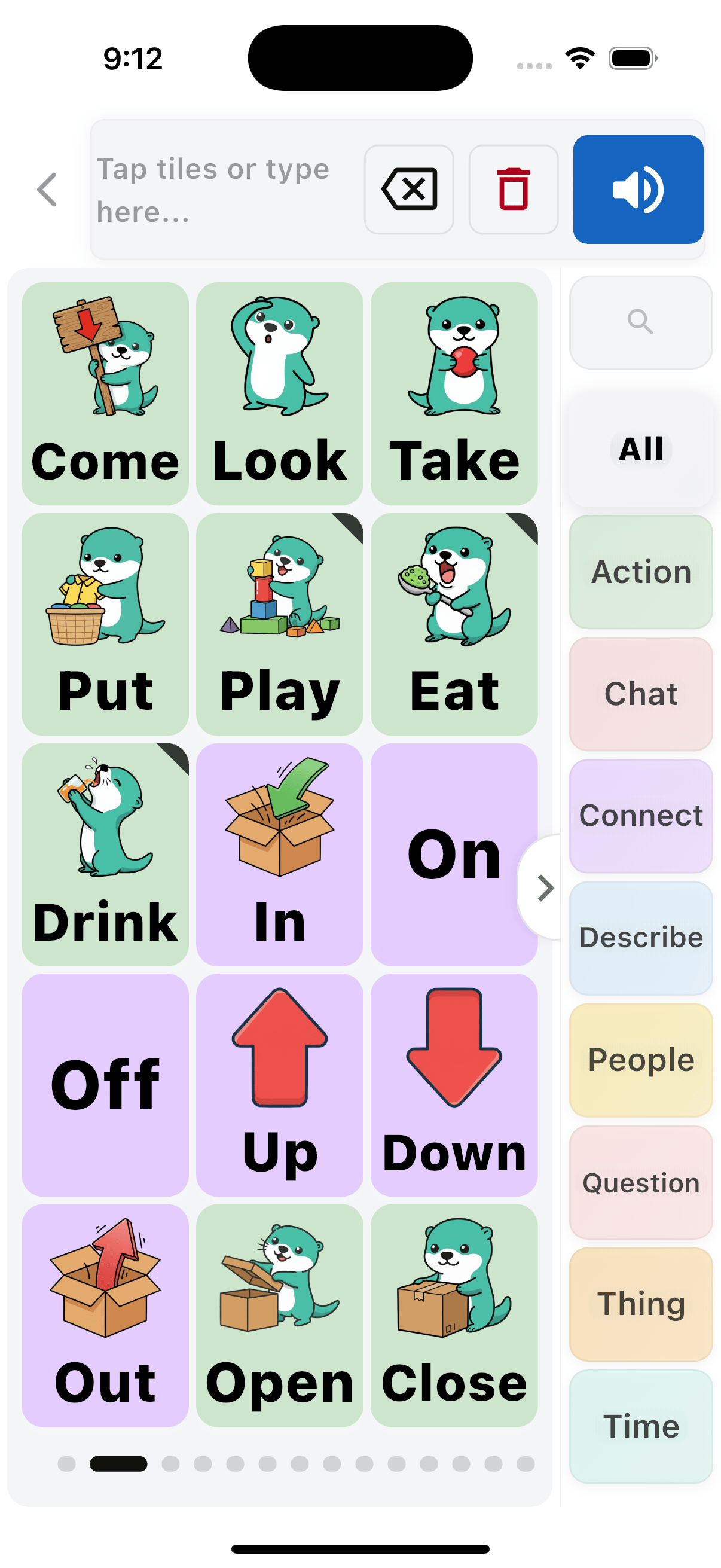 Loquena Sensory-Safe AAC Interface on iPad